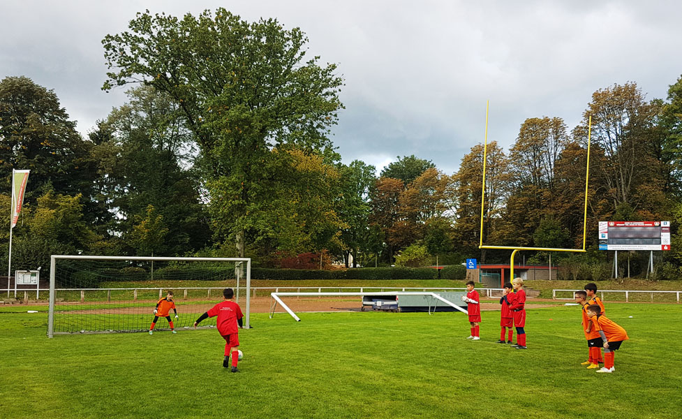 Fußballwettkampf der Jungen am 2.10.2019